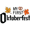My First Oktoberfest with fall leaves